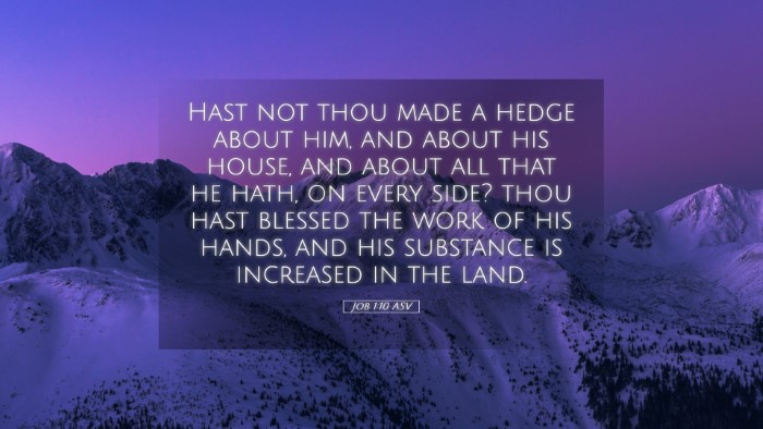 Picture 05 - Job 1:10 ASV Desktop Wallpaper - Hast not thou made a hedge about him, and about - Desktop Bible Verse Wallpaper