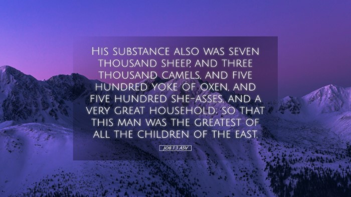 Picture 05 - Job 1:3 ASV Desktop Wallpaper - His substance also was seven thousand sheep, and - Desktop Bible Verse Wallpaper