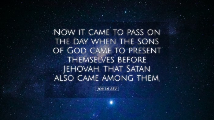 Picture 05 - Job 1:6 ASV Desktop Wallpaper - Now it came to pass on the day when the sons of - Desktop Bible Verse Wallpaper