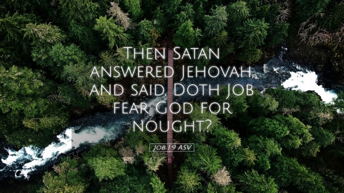 Picture 05 - Job 1:9 ASV Desktop Wallpaper - Then Satan answered Jehovah, and said, Doth Job - Desktop Bible Verse Wallpaper