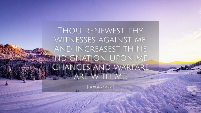 Picture 05 - Job 10:17 ASV Desktop Wallpaper - Thou renewest thy witnesses against me, And - Desktop Bible Verse Wallpaper