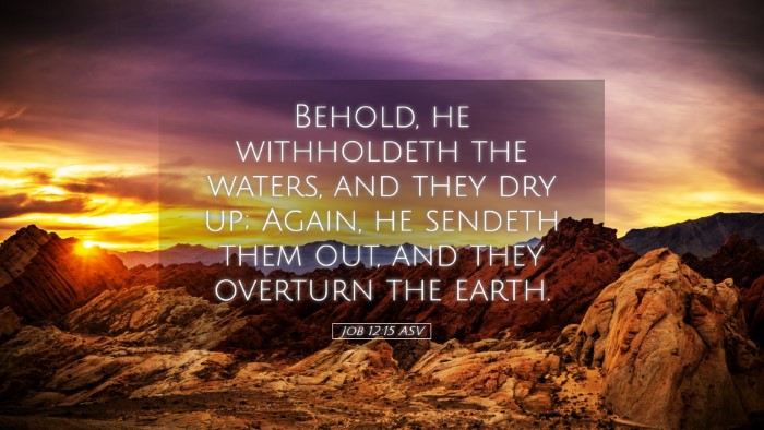 Picture 05 - Job 12:15 ASV Desktop Wallpaper - Behold, he withholdeth the waters, and they dry - Desktop Bible Verse Wallpaper