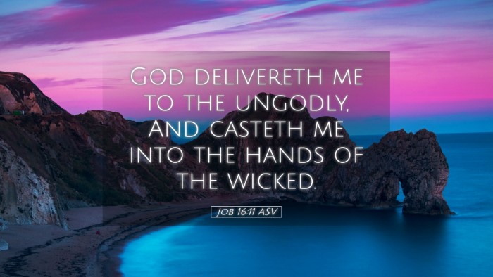 Picture 05 - Job 16:11 ASV Desktop Wallpaper - God delivereth me to the ungodly, And casteth me - Desktop Bible Verse Wallpaper