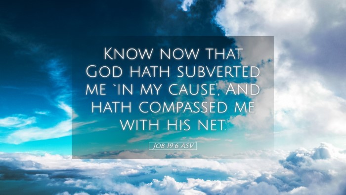 Picture 05 - Job 19:6 ASV Desktop Wallpaper - Know now that God hath subverted me `in my - Desktop Bible Verse Wallpaper