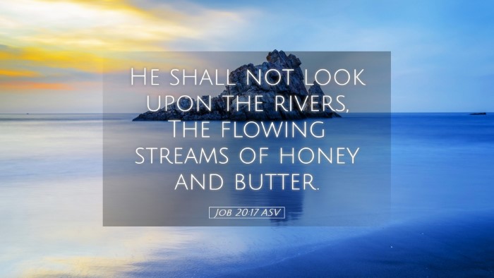 Picture 05 - Job 20:17 ASV Desktop Wallpaper - He shall not look upon the rivers, The flowing - Desktop Bible Verse Wallpaper