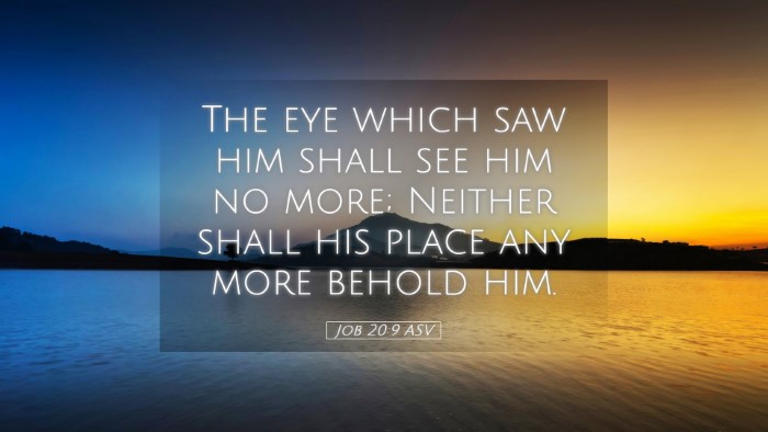 Picture 05 - Job 20:9 ASV Desktop Wallpaper - The eye which saw him shall see him no more; - Desktop Bible Verse Wallpaper