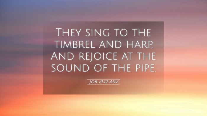 Picture 05 - Job 21:12 ASV Desktop Wallpaper - They sing to the timbrel and harp, And rejoice at - Desktop Bible Verse Wallpaper