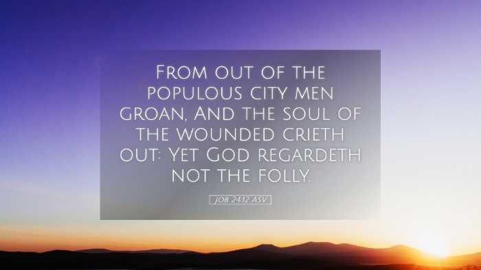 Picture 05 - Job 24:12 ASV Desktop Wallpaper - From out of the populous city men groan, And the - Desktop Bible Verse Wallpaper