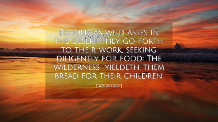 Picture 05 - Job 24:5 ASV Desktop Wallpaper - Behold, as wild asses in the desert They go forth - Desktop Bible Verse Wallpaper