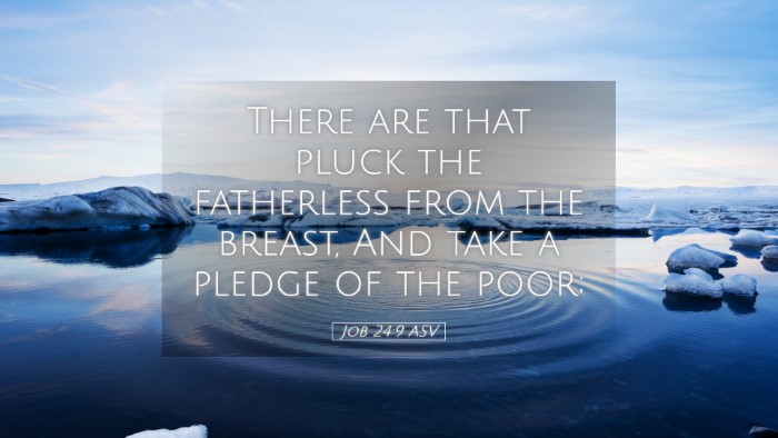 Picture 05 - Job 24:9 ASV Desktop Wallpaper - There are that pluck the fatherless from the - Desktop Bible Verse Wallpaper