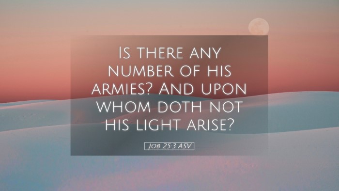 Picture 05 - Job 25:3 ASV Desktop Wallpaper - Is there any number of his armies? And upon whom - Desktop Bible Verse Wallpaper