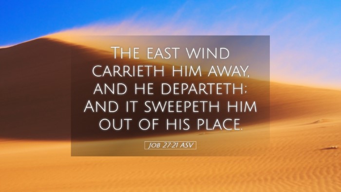 Picture 05 - Job 27:21 ASV Desktop Wallpaper - The east wind carrieth him away, and he - Desktop Bible Verse Wallpaper