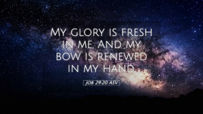 Picture 05 - Job 29:20 ASV Desktop Wallpaper - My glory is fresh in me, And my bow is renewed in - Desktop Bible Verse Wallpaper