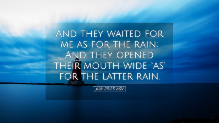 Picture 05 - Job 29:23 ASV Desktop Wallpaper - And they waited for me as for the rain; And they - Desktop Bible Verse Wallpaper