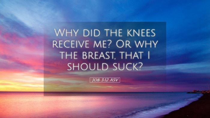 Picture 05 - Job 3:12 ASV Desktop Wallpaper - Why did the knees receive me? Or why the breast, - Desktop Bible Verse Wallpaper