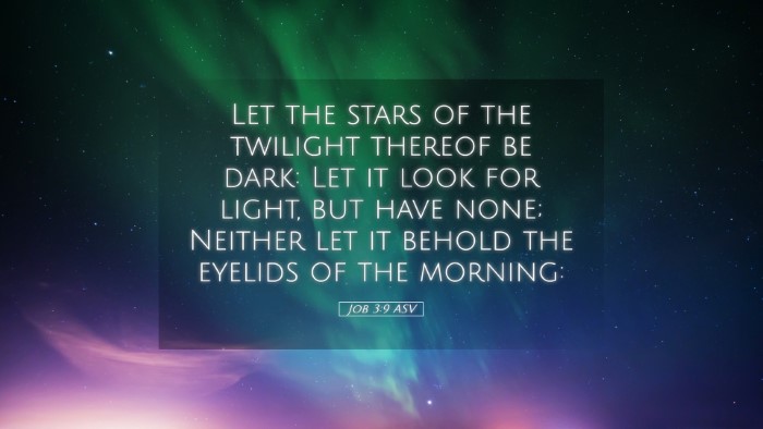 Picture 05 - Job 3:9 ASV Desktop Wallpaper - Let the stars of the twilight thereof be dark: - Desktop Bible Verse Wallpaper