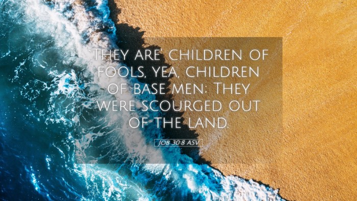 Picture 05 - Job 30:8 ASV Desktop Wallpaper - `They are' children of fools, yea, children of - Desktop Bible Verse Wallpaper