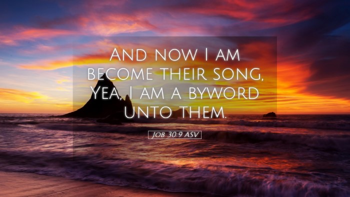 Picture 05 - Job 30:9 ASV Desktop Wallpaper - And now I am become their song, Yea, I am a - Desktop Bible Verse Wallpaper