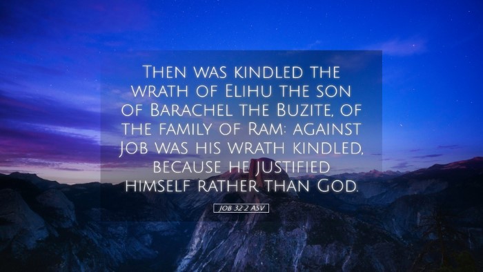 Picture 05 - Job 32:2 ASV Desktop Wallpaper - Then was kindled the wrath of Elihu the son of - Desktop Bible Verse Wallpaper
