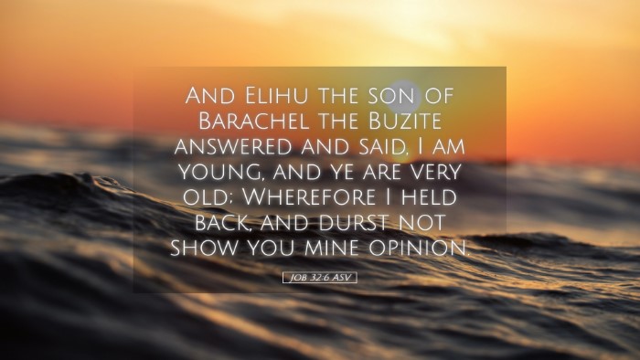 Picture 05 - Job 32:6 ASV Desktop Wallpaper - And Elihu the son of Barachel the Buzite answered - Desktop Bible Verse Wallpaper