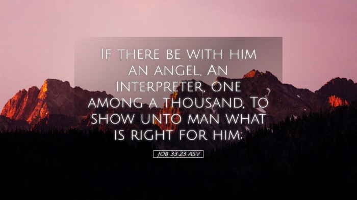 Picture 05 - Job 33:23 ASV Desktop Wallpaper - If there be with him an angel, An interpreter, - Desktop Bible Verse Wallpaper