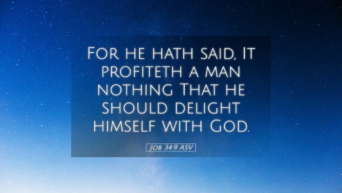 Picture 05 - Job 34:9 ASV Desktop Wallpaper - For he hath said, It profiteth a man nothing That - Desktop Bible Verse Wallpaper