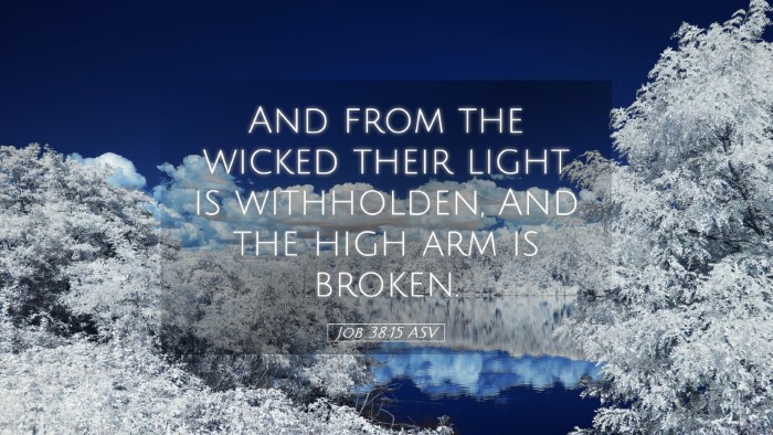 Picture 05 - Job 38:15 ASV Desktop Wallpaper - And from the wicked their light is withholden, - Desktop Bible Verse Wallpaper