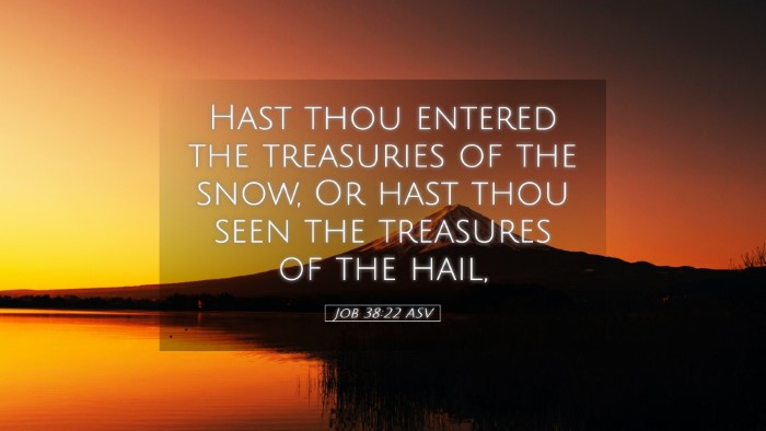 Picture 05 - Job 38:22 ASV Desktop Wallpaper - Hast thou entered the treasuries of the snow, Or - Desktop Bible Verse Wallpaper