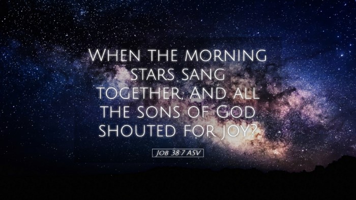Picture 05 - Job 38:7 ASV Desktop Wallpaper - When the morning stars sang together, And all the - Desktop Bible Verse Wallpaper
