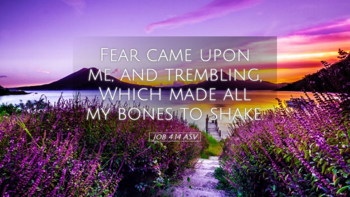 Picture 05 - Job 4:14 ASV Desktop Wallpaper - Fear came upon me, and trembling, Which made all - Desktop Bible Verse Wallpaper