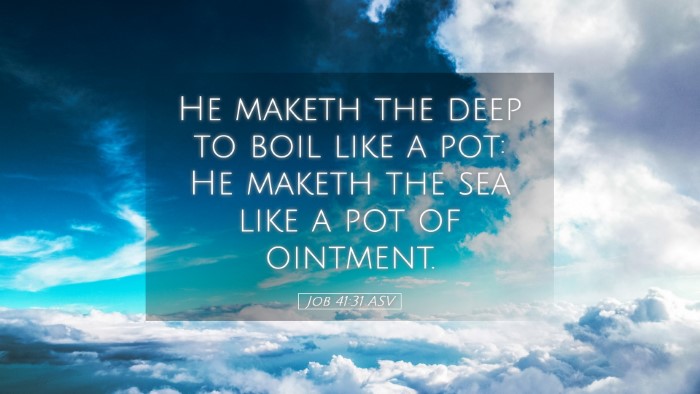 Picture 05 - Job 41:31 ASV Desktop Wallpaper - He maketh the deep to boil like a pot: He maketh - Desktop Bible Verse Wallpaper