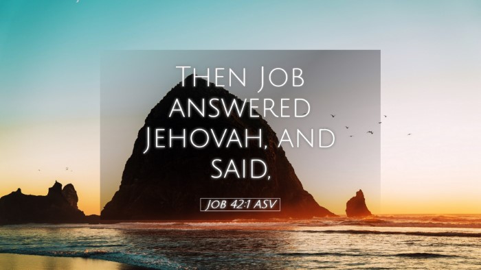 Picture 05 - Job 42:1 ASV Desktop Wallpaper - Then Job answered Jehovah, and - Desktop Bible Verse Wallpaper