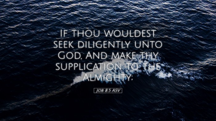 Picture 05 - Job 8:5 ASV Desktop Wallpaper - If thou wouldest seek diligently unto God, And - Desktop Bible Verse Wallpaper
