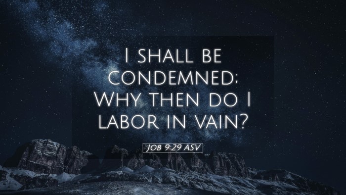 Picture 05 - Job 9:29 ASV Desktop Wallpaper - I shall be condemned; Why then do I labor in - Desktop Bible Verse Wallpaper