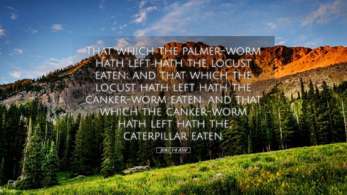 Picture 05 - Joel 1:4 ASV Desktop Wallpaper - That which the palmer-worm hath left hath the - Desktop Bible Verse Wallpaper
