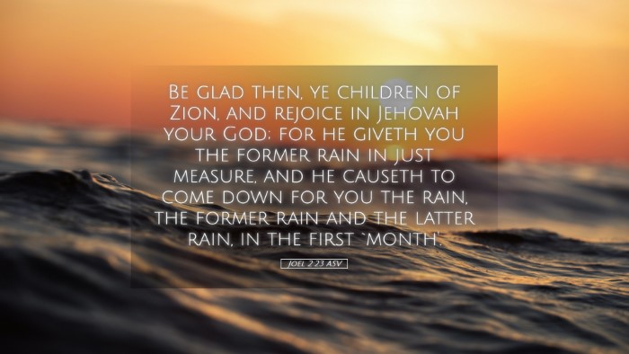 Picture 05 - Joel 2:23 ASV Desktop Wallpaper - Be glad then, ye children of Zion, and rejoice in - Desktop Bible Verse Wallpaper