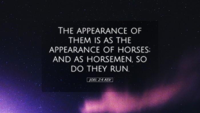 Picture 05 - Joel 2:4 ASV Desktop Wallpaper - The appearance of them is as the appearance of - Desktop Bible Verse Wallpaper
