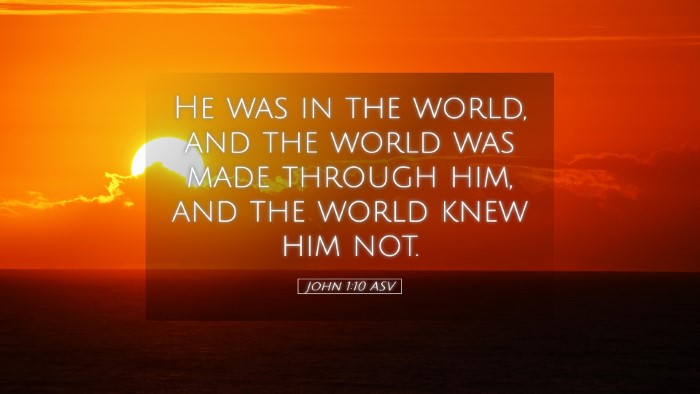 Picture 05 - John 1:10 ASV Desktop Wallpaper - He was in the world, and the world was made - Desktop Bible Verse Wallpaper