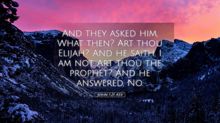 Picture 05 - John 1:21 ASV Desktop Wallpaper - And they asked him, What then? Art thou Elijah? - Desktop Bible Verse Wallpaper