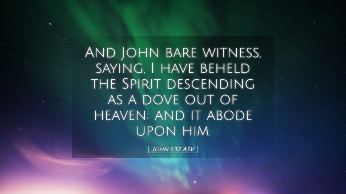 Picture 05 - John 1:32 ASV Desktop Wallpaper - And John bare witness, saying, I have beheld the - Desktop Bible Verse Wallpaper