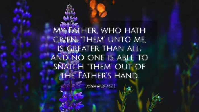 Picture 05 - John 10:29 ASV Desktop Wallpaper - My Father, who hath given `them' unto me, is - Desktop Bible Verse Wallpaper