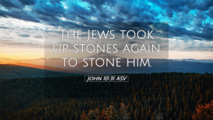 Picture 05 - John 10:31 ASV Desktop Wallpaper - The Jews took up stones again to stone - Desktop Bible Verse Wallpaper
