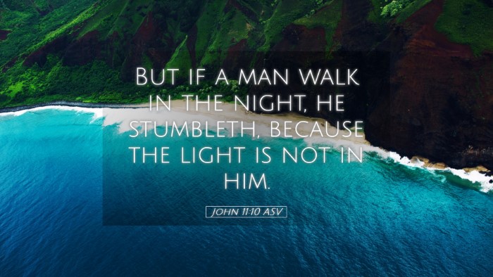 Picture 05 - John 11:10 ASV Desktop Wallpaper - But if a man walk in the night, he stumbleth, - Desktop Bible Verse Wallpaper