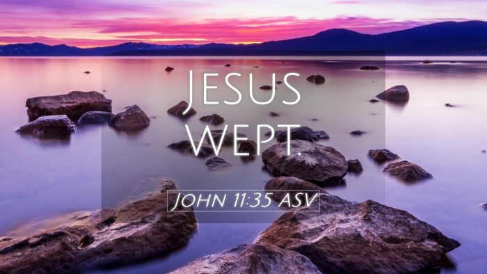 Picture 05 - John 11:35 ASV Desktop Wallpaper - Jesus - Desktop Bible Verse Wallpaper