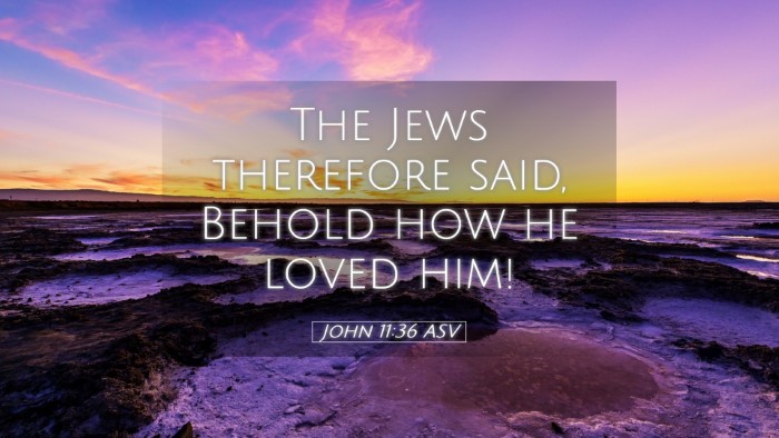 Picture 05 - John 11:36 ASV Desktop Wallpaper - The Jews therefore said, Behold how he loved - Desktop Bible Verse Wallpaper