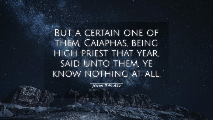 Picture 05 - John 11:49 ASV Desktop Wallpaper - But a certain one of them, Caiaphas, being high - Desktop Bible Verse Wallpaper