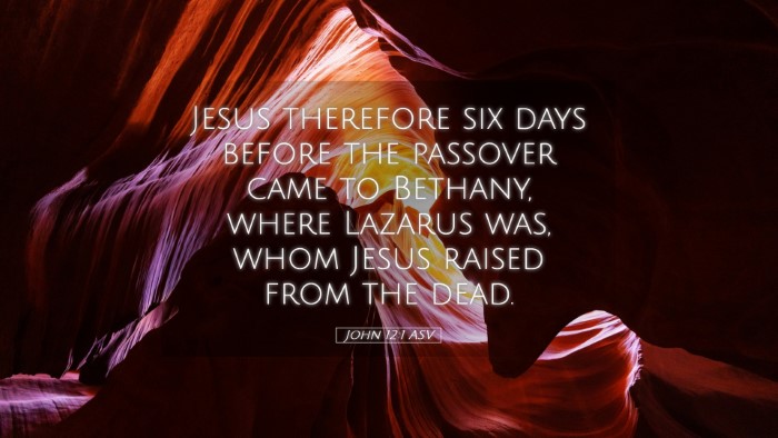 Picture 05 - John 12:1 ASV Desktop Wallpaper - Jesus therefore six days before the passover came - Desktop Bible Verse Wallpaper