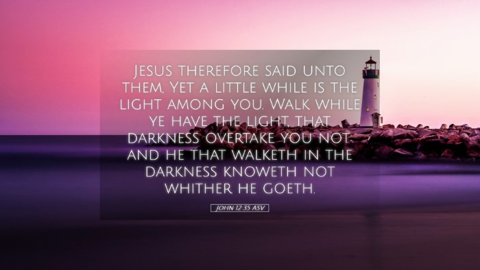Picture 05 - John 12:35 ASV Desktop Wallpaper - Jesus therefore said unto them, Yet a little - Desktop Bible Verse Wallpaper