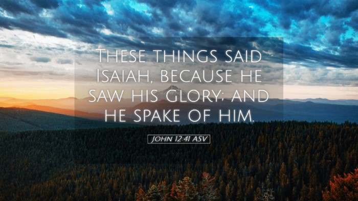 Picture 05 - John 12:41 ASV Desktop Wallpaper - These things said Isaiah, because he saw his - Desktop Bible Verse Wallpaper