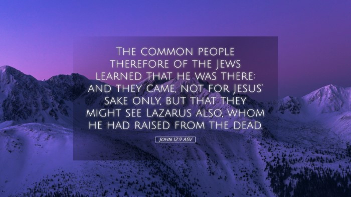 Picture 05 - John 12:9 ASV Desktop Wallpaper - The common people therefore of the Jews learned - Desktop Bible Verse Wallpaper